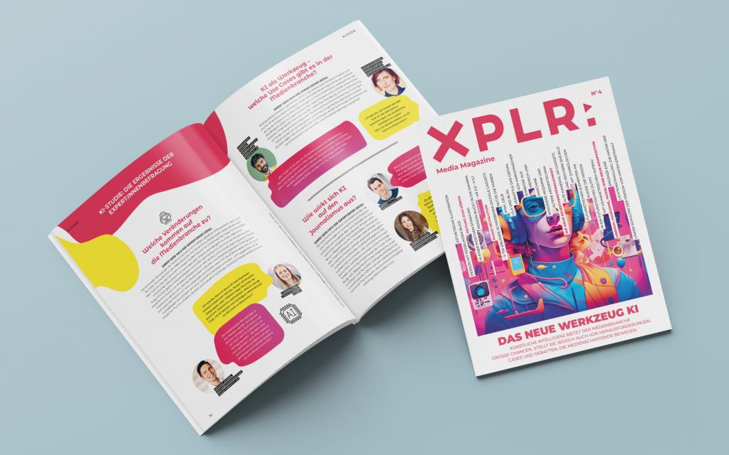 Cover und Doppelseite aus dem XPLR: Media Magazine N° 4