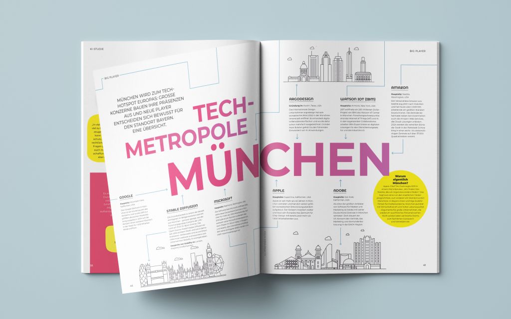 Doppelseite "Tech-Metropole München" aus dem XPLR: Media Magazine N° 4